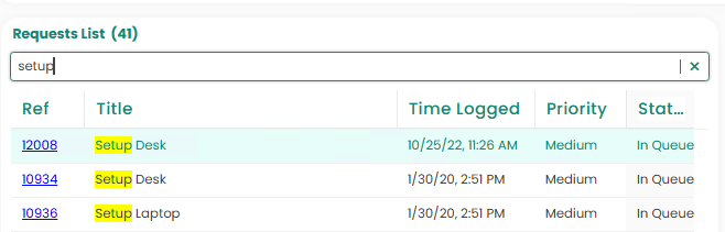 End User - My Requests