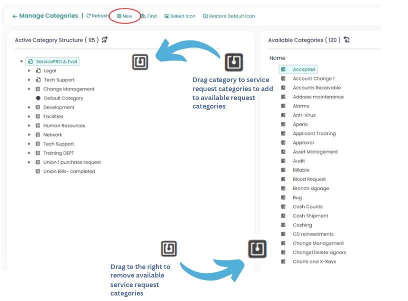 Manage Categories