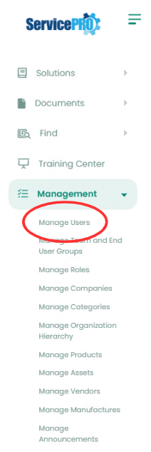 Manage Users