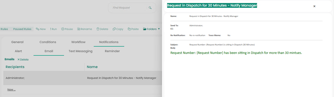 Sample 4: Email notification to manager when a request has been in ...