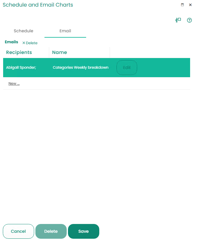 Schedule and Email Charts