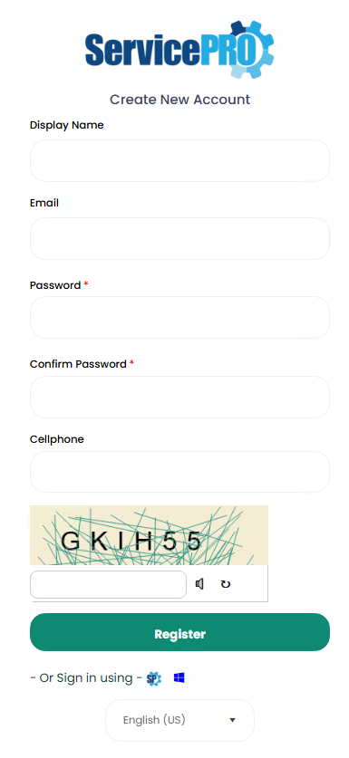 ServicePRO Login