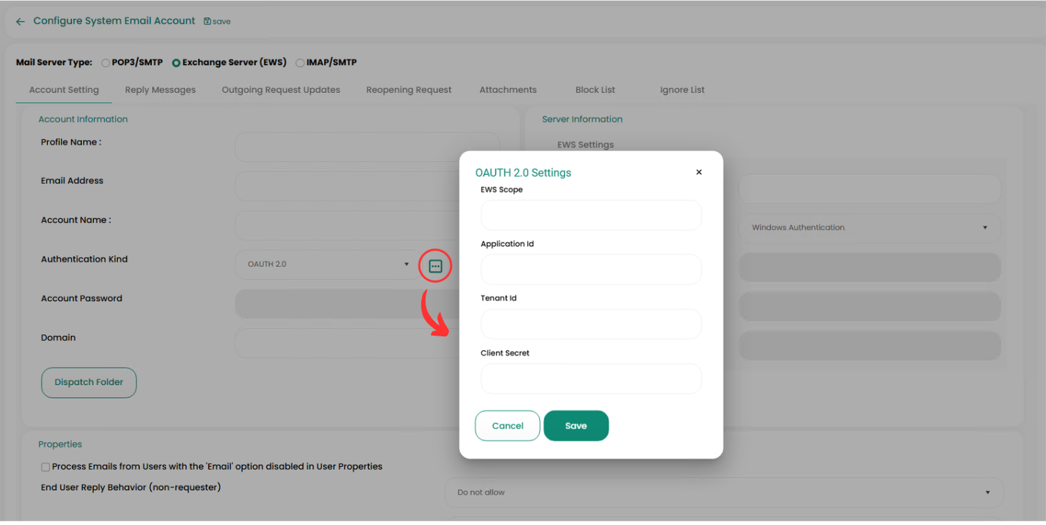 System Email Accounts