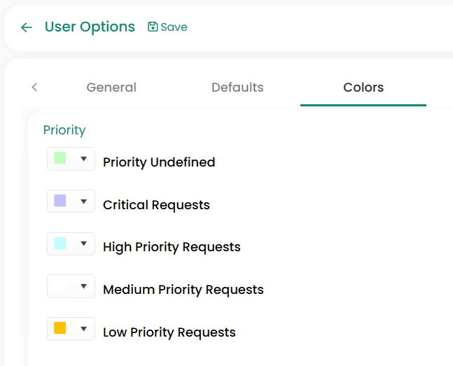 User Options